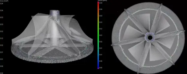 葉輪鑄件工業(yè)CT掃描檢測(cè)-內(nèi)部結(jié)構(gòu)三維可視化與壁厚分析